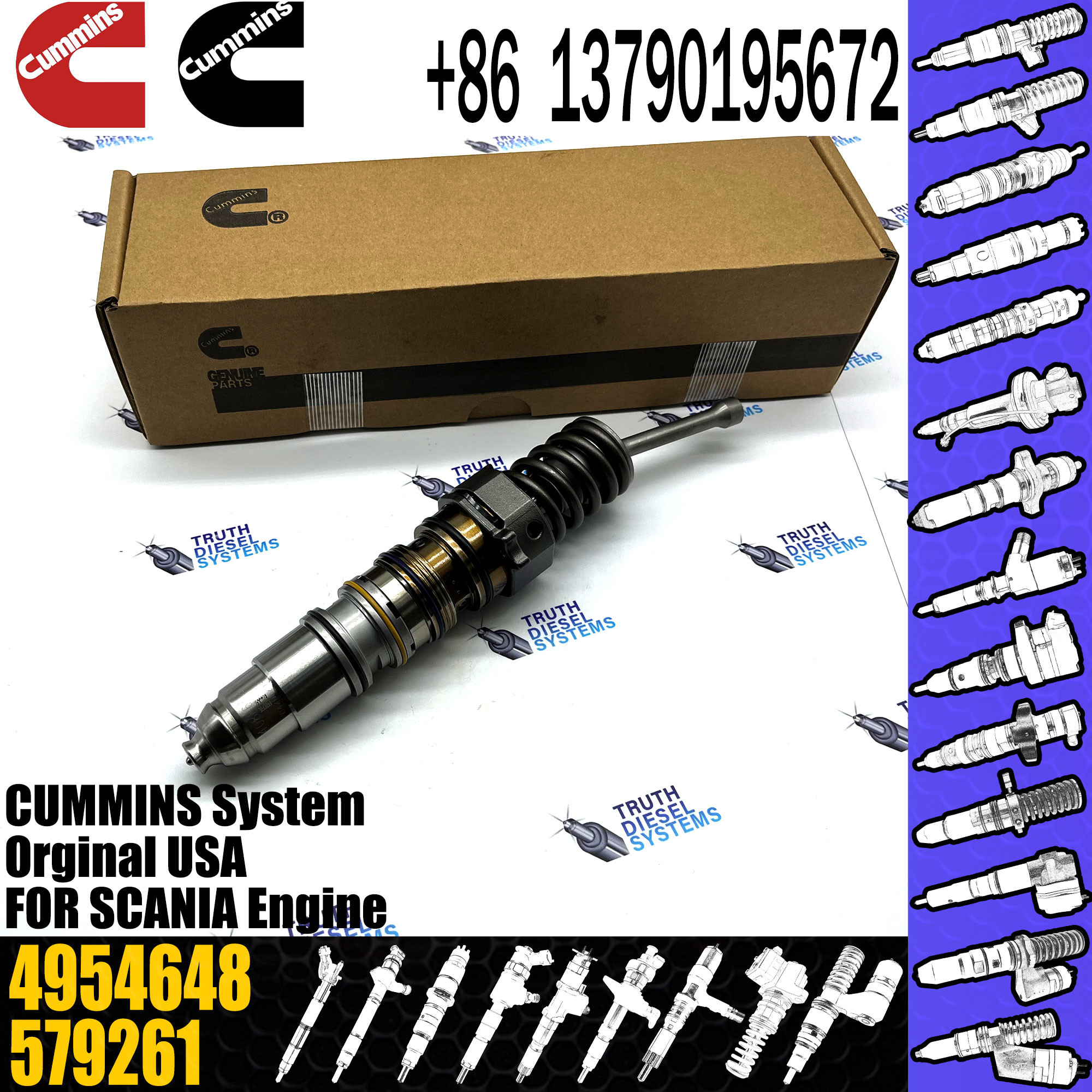 Engine Part fuel Injector 4954434 4954888 4954646 4954648 for C-ummins