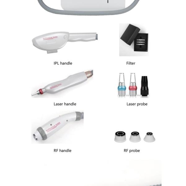 1064 Nm Picosecond Laser Tattoo Removal Machine 3 In 1 Ipl Rf Handle