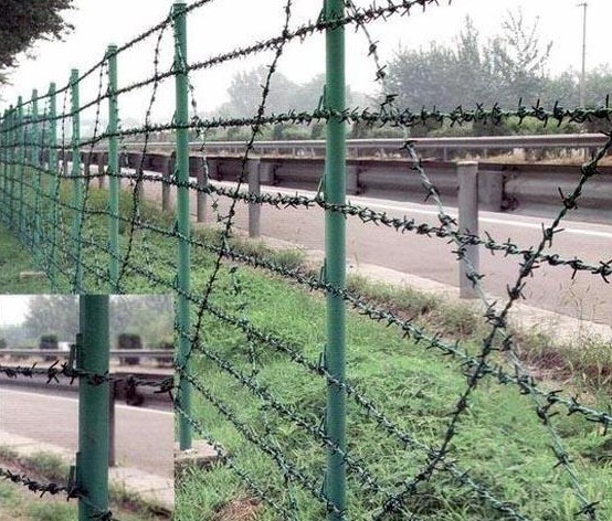 Galvanized Barbed Wire Farm Fencing Single Twist And Three Twist Weaving 7.5cm-15cm Barbed Distance