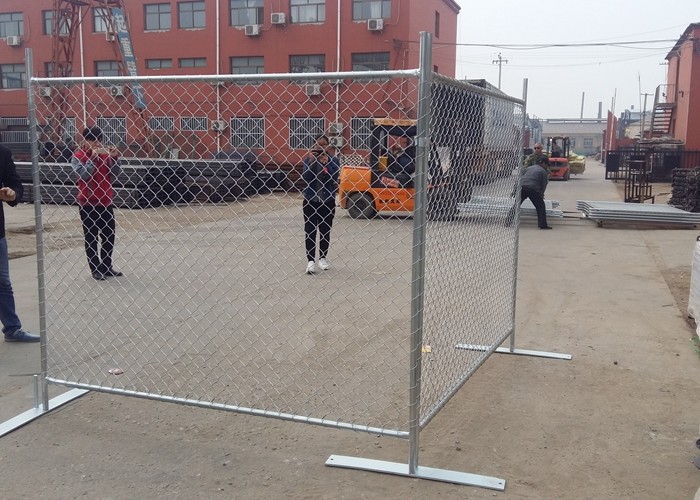 Galvanized Temporary Chain Link Fence Panels For Major Public Events