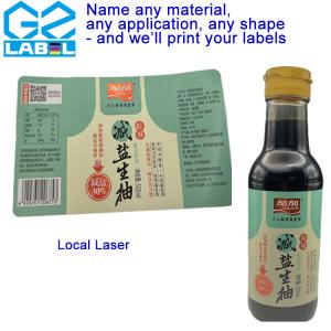 China Waterproof Stickers for Customized Condiment Bottle Labels wholesale