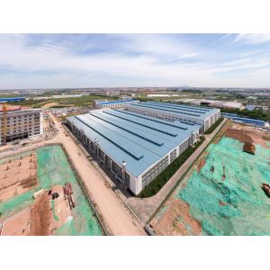 Prefabricated H Section Steel Frame Structural Warehouse with Overhead Crane