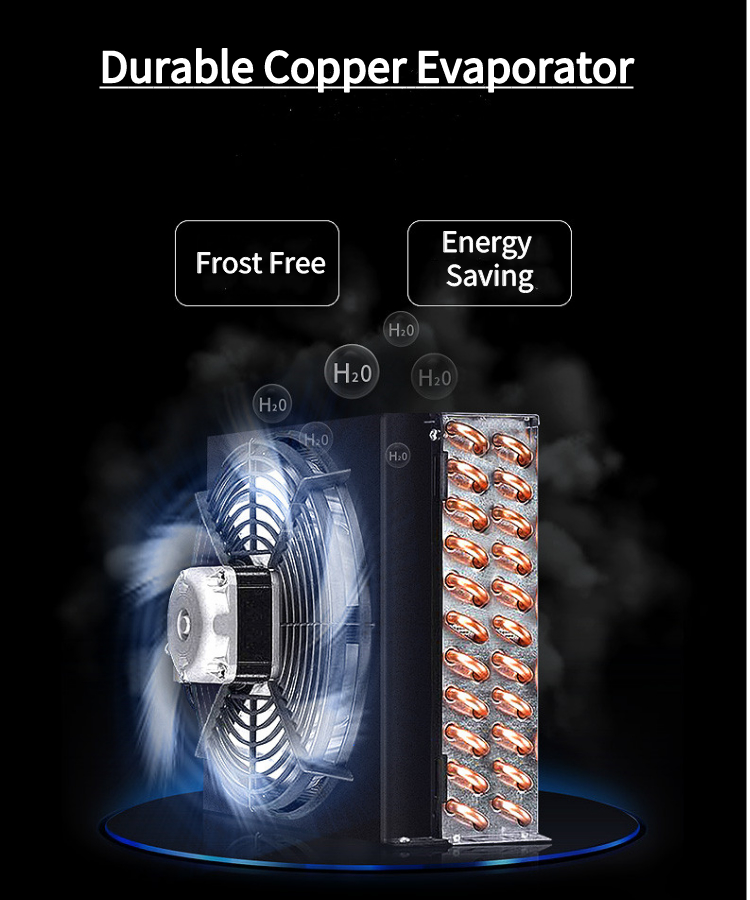 220V-240V Vertical Display Fridge , Multicolor LED Upright Glass Door Chiller