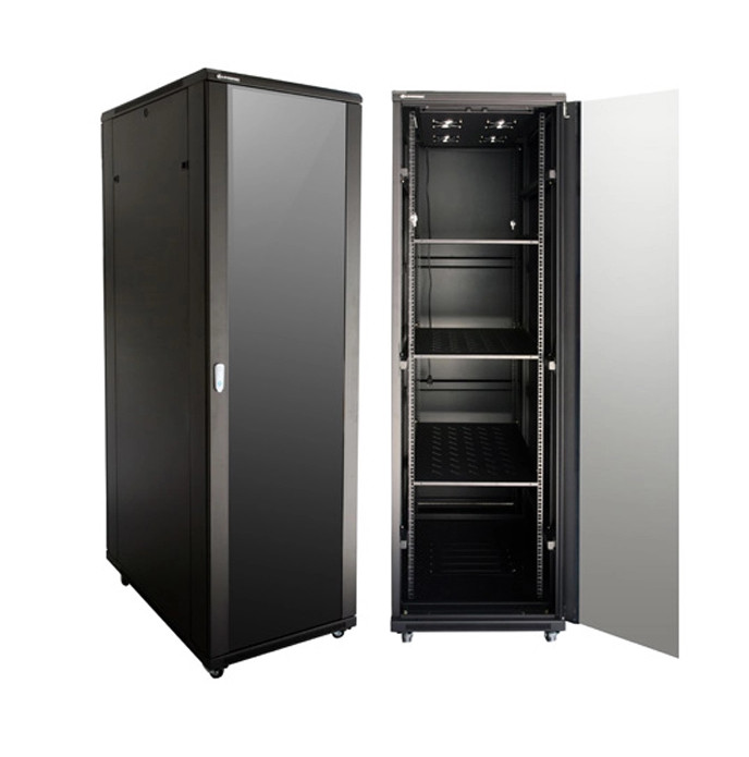 19 Inch SPCC 42U 47U Server Fiber Network Cabinet Floor Standing