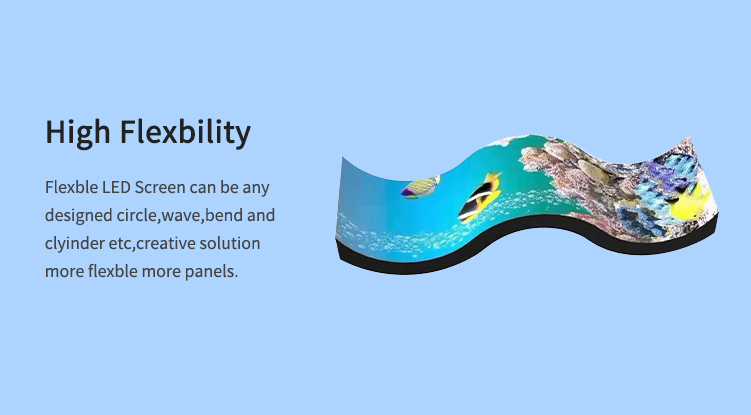 Flexible Programmable LED Display Module , Curved LED Screen Wall P2.5