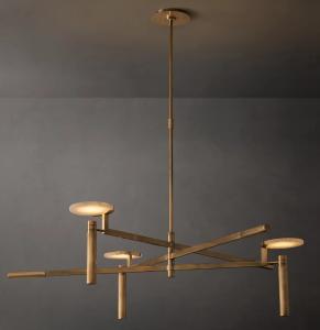 China 45&quot; Crystal Brass Chandelier Customized Disc Chandelier Light 12W wholesale