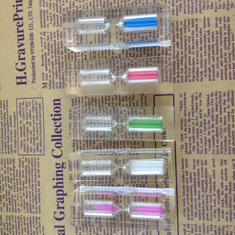Transparent 2 Minute Hour Glass Timer , Childrens Sand Timer Hourglass
