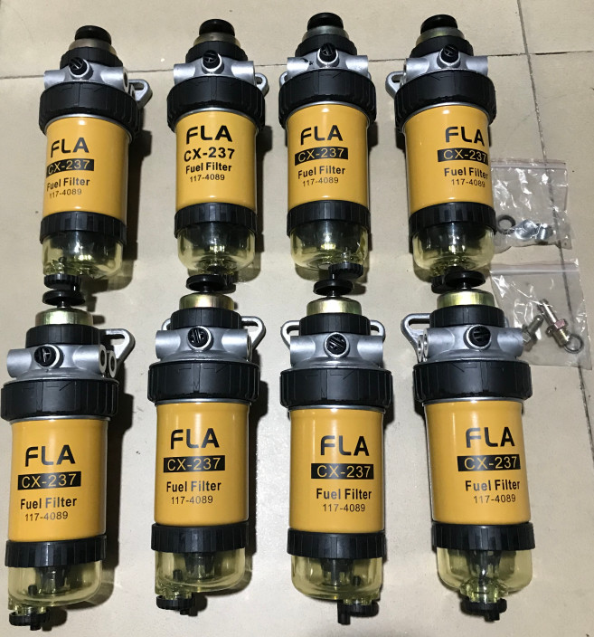 Excavator Diesel Fuel Filter Head , Oil Filter Head Steel Materials