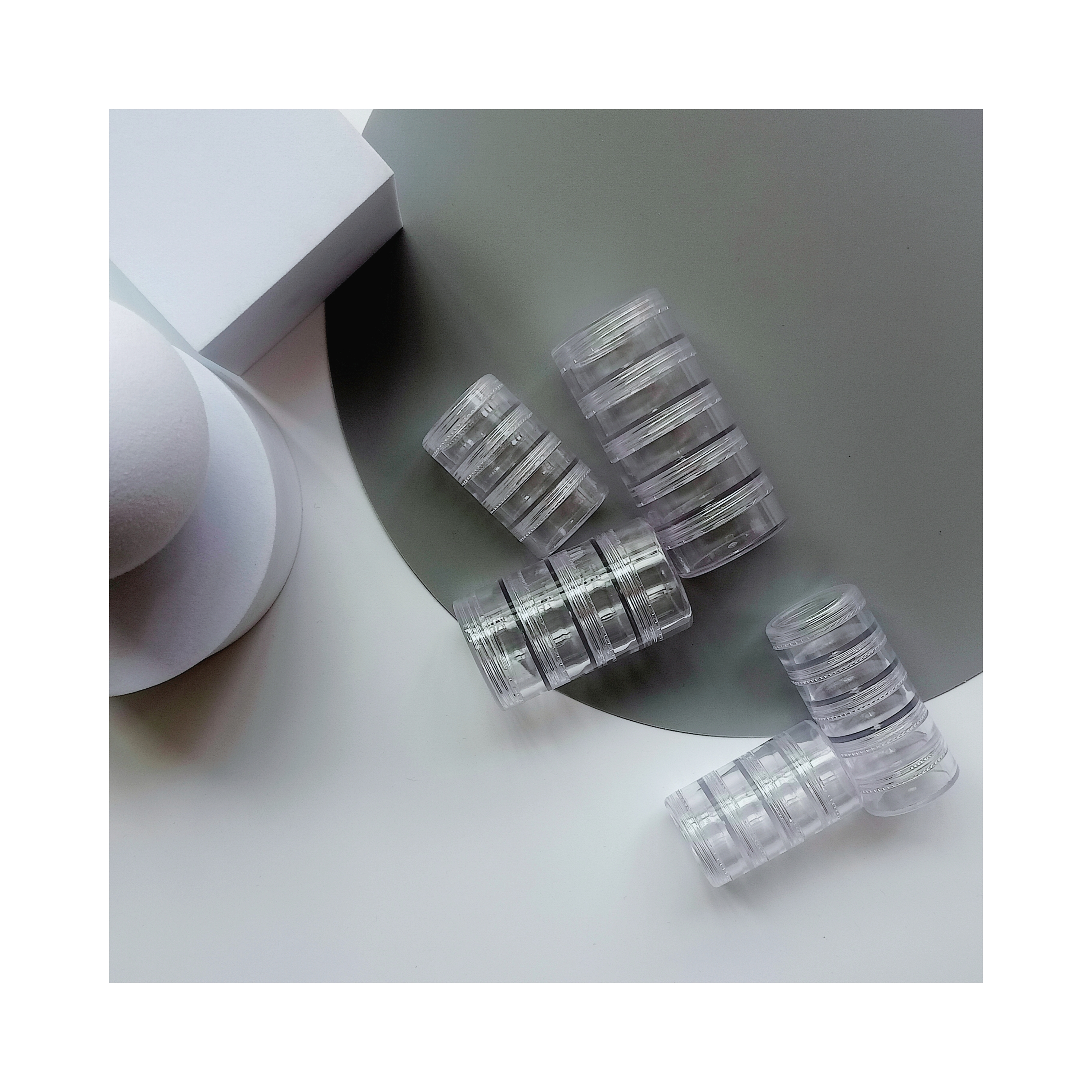 Layers Optional Layers 5ml 10ml Plastic Cream Jar in Customized Colors and Layers for PS
