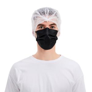 China 3 Plys Black Dust Disposable Mouth Mask 17.5x9.5cm wholesale