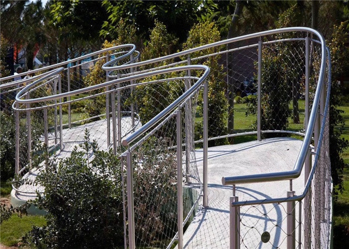 Anti Falling 1.2mm- 3.2mm Metal Rope Netting Stainless Steel Rope Net