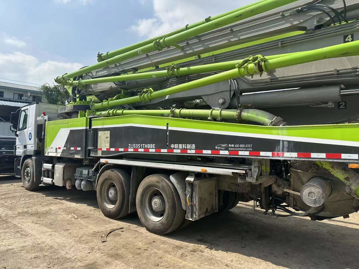 Used 2020 Benz Zoomlion 52m Concrete Boom Pump Truck Truck Mounted