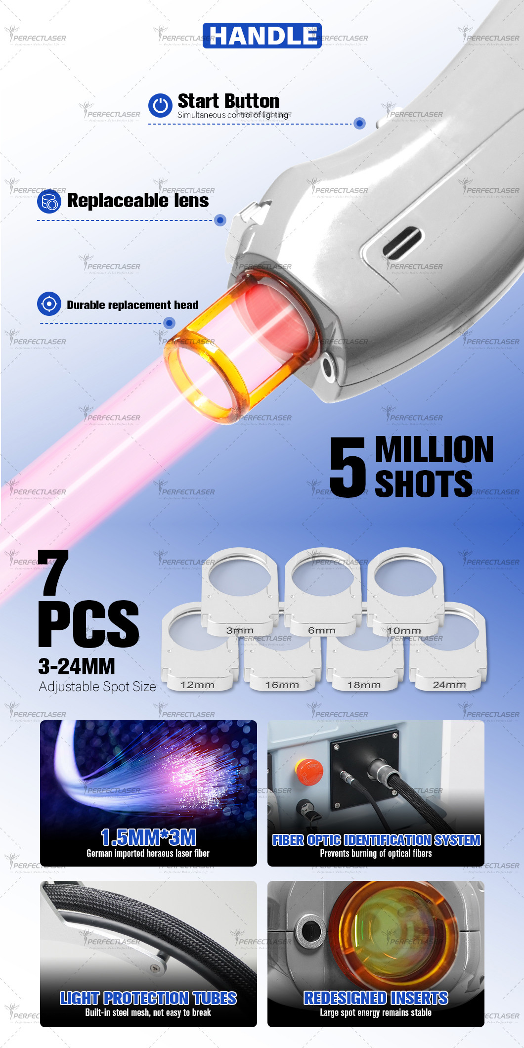 755nm 1064nm Alexandrite Laser Machine 3500W