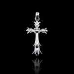 Christian Plain Silver Cross Pendant / 925 Silver Pendant Jewelry For Worship