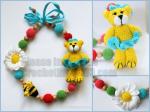 Teething necklace,Breastfeeding Necklace for Mom,Teething toy, pistachio