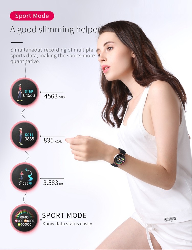 BLE4.0 Smart Bluetooth Watch Accurate Pedometer Physiological Period Monitoring