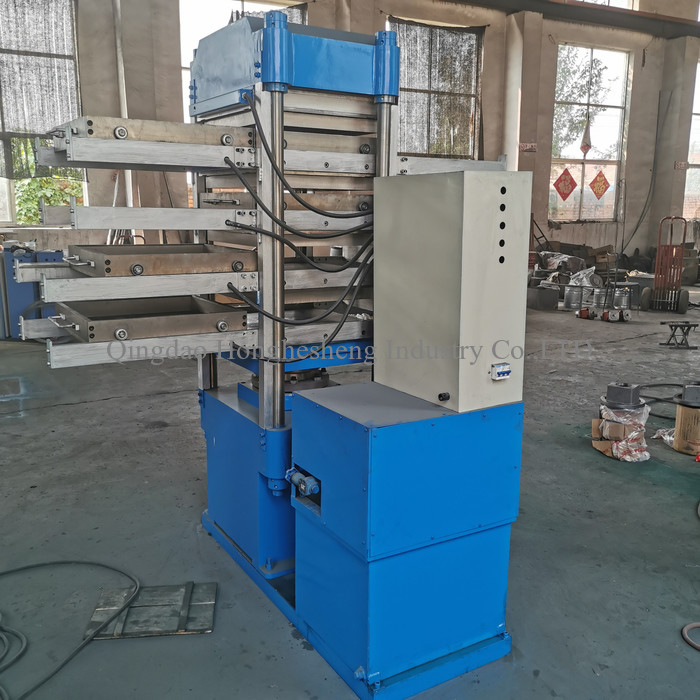 Column Hydraulic Rubber Vulcanizing Machine 50 Ton 550*550mm Rubber Tile Plate Press