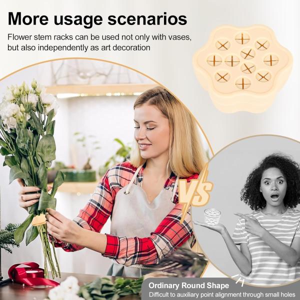 Silicone Spiral Ikebana Stem Holder, White Spiral Stem Holder Ring For Flowers, Upgraded Spiral Stem Holder For Vases, Spiral DIY Bouquet Twister