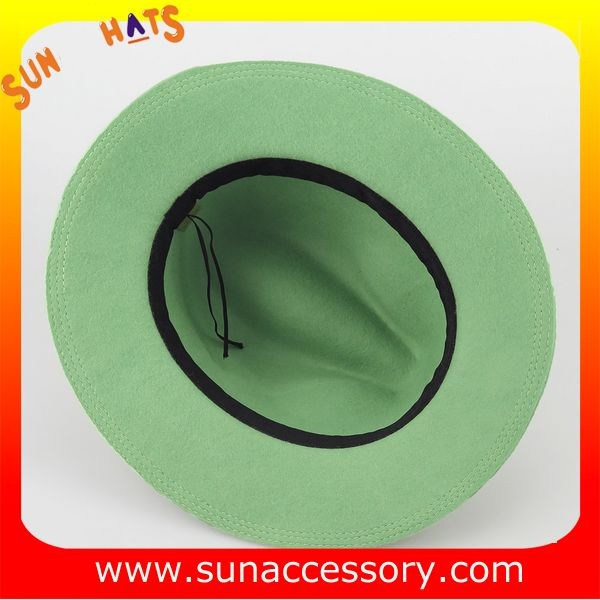 2042 Sun Accessory green wool felt winter mid brim ladies hats ,Shopping online hats and caps wholesaling