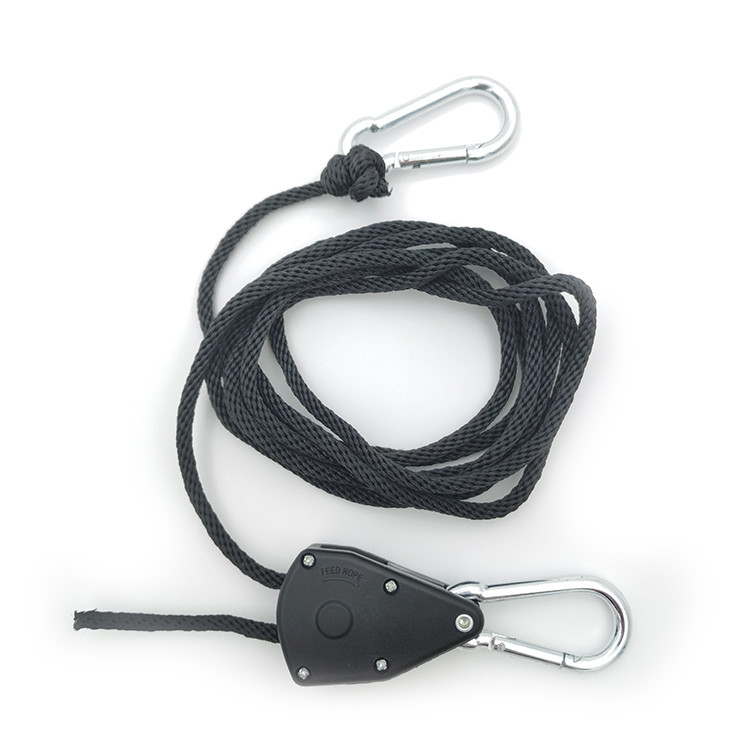 Hydroponic Led Grow Light Hangers Reflector Adjustable 1/8" Rope Ratchet Hanger
