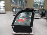 Small Curved Glass Refrigerated Bakery Display Case Countertop Mirrors / Steel