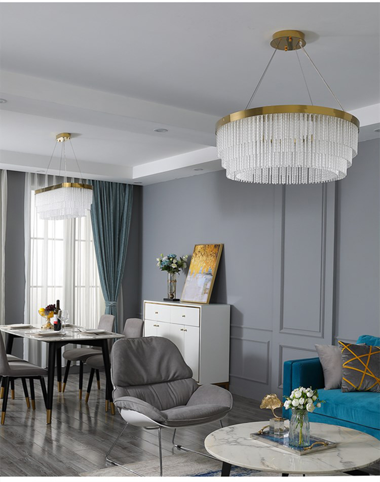 Luxury Gold Chandelier For Living Dining Room Led Glass Lighting mid century modern chandelier(WH-CY-198)