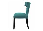OEM Mid Century Upholstered Fabric Covered Dining Chairs With Nailhead Trim Teal