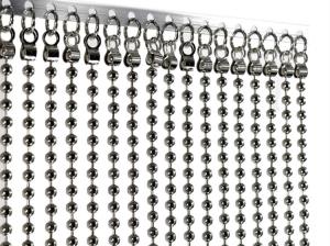 China Silver Plated 4mm Metal Chain Curtain Stainless Steel Ball Bead wholesale
