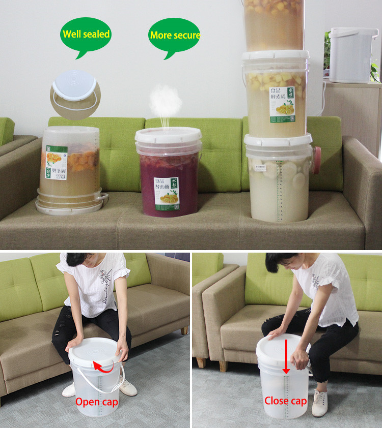 Eco-Friendly 5L Capacity Brewery Equipment Wine Barrels Plastic Enzyme Bucket Beer Keg With Tap