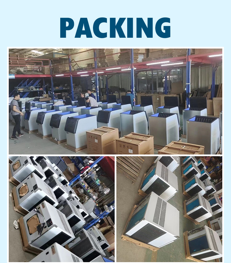 Ice Cube Maker 200KG/24H Machine Full-Automatic Ice Bin Maker
