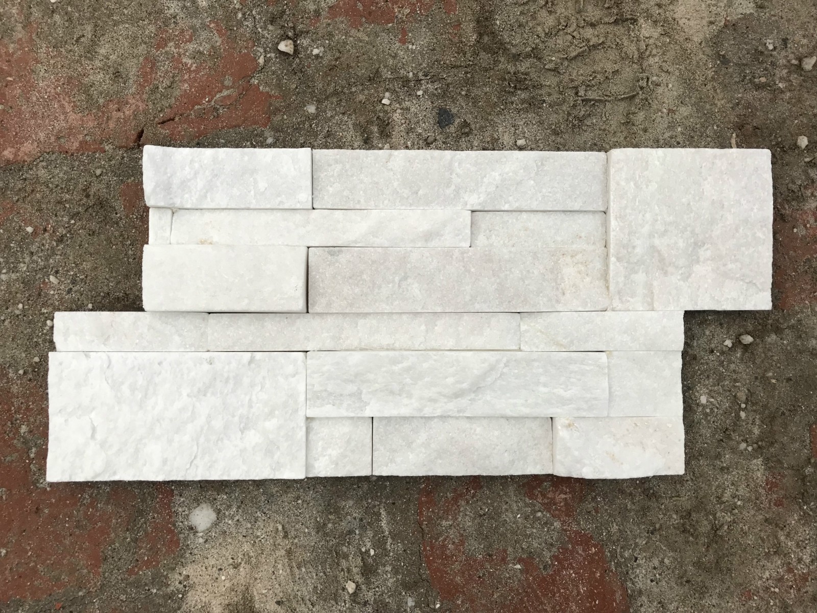 Pure White 150x600mm Exterior Thin Stone Veneer Panels