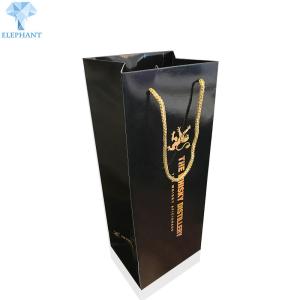 China Spot UV Kraft Paper Christmas Wine Bottle Bags 26cm×17cm×8cm wholesale