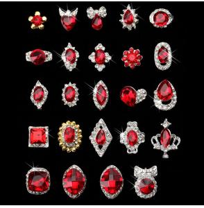 China Hot NEW Wholesale Alloy Jewelry 3D Nail Art Jewelry Nail rhinestones Sticker Supplier Number ML3030-3053 wholesale