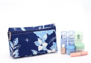 China Custom Make Up toiletry promotional fashion elegant cosmetic makeup bag for lady wholesale