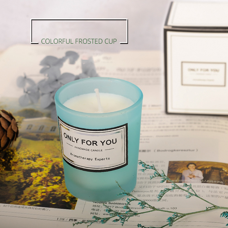 Tapered Jar Soy Wax Candles , smokeless scented candles 80mm Size