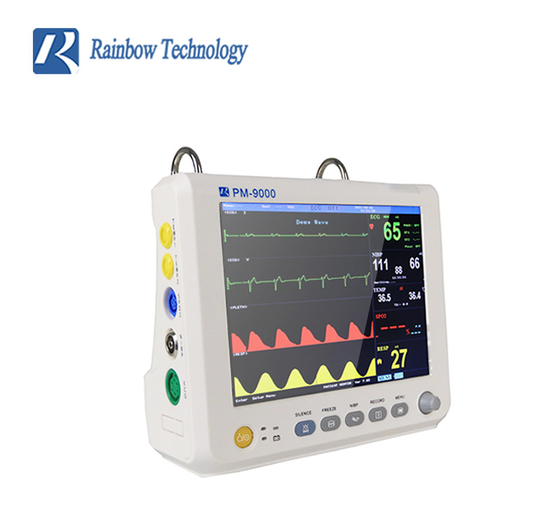 Hospital 8inch Portable Patient Monitor Multi Parameter Emergency Net Weight 1.6kg
