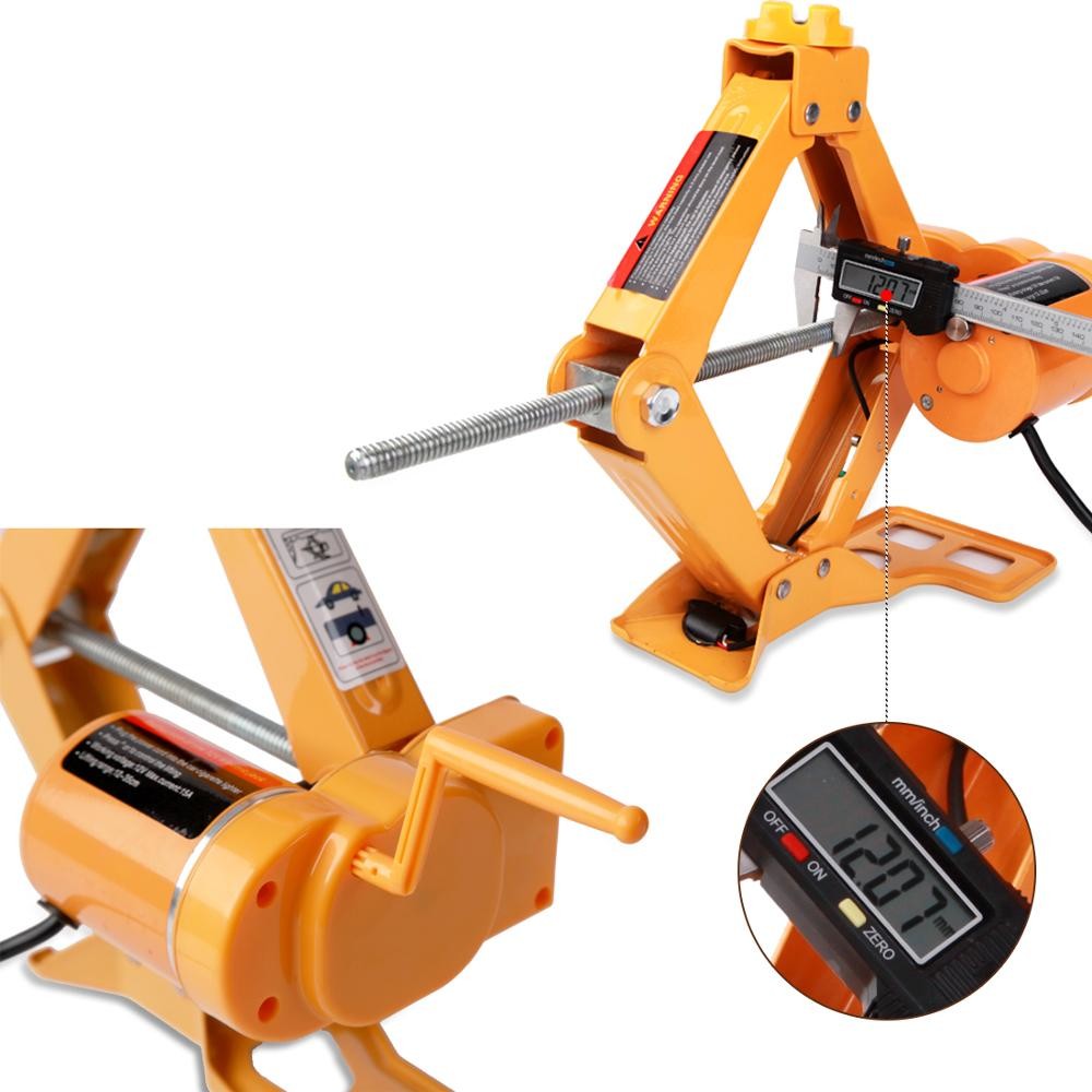 Cigarette Lighter 2 Ton Electric Scissor Jack Car Scissor Lift Impact Wrench