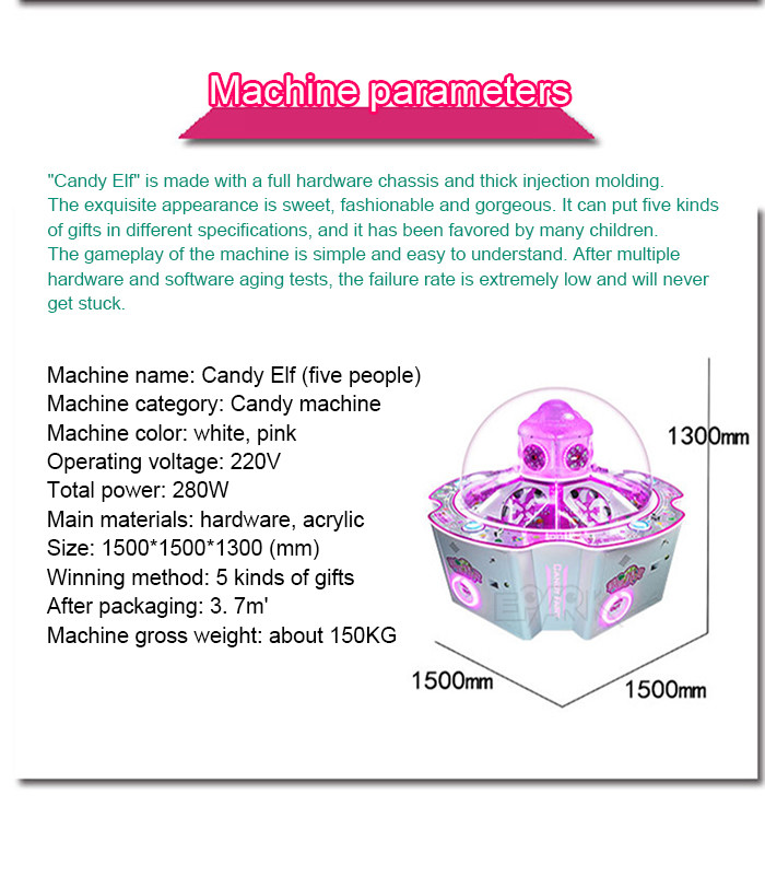 Capsule Machine Candy Machine Five Players Coin operated Gift Machine