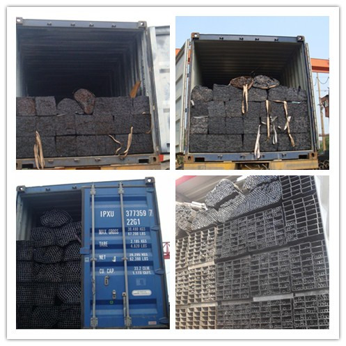 ERW Black Square Metal Tubing Length 8.2m Galvanized Square Tube