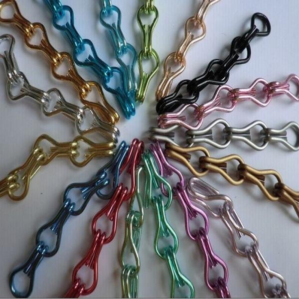 Anodized Aluminum Chain Curtain , Metal Chain Link Curtains For Hair Salon