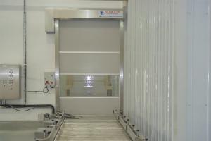 China 220V - 240V Interior High Speed Doors , Rapid Automatic Roller Up Door Blue White Green wholesale