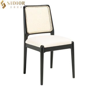 China Leather Upholstery Vintage Italian Dining Chairs White High Back Chairs ODM wholesale