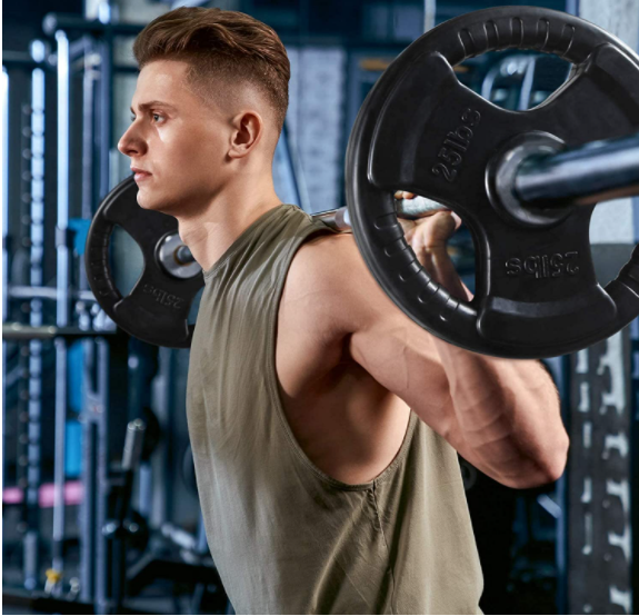 Gym Equipment Rubber Weight Plates Commercial Free Weights Weight Lifting