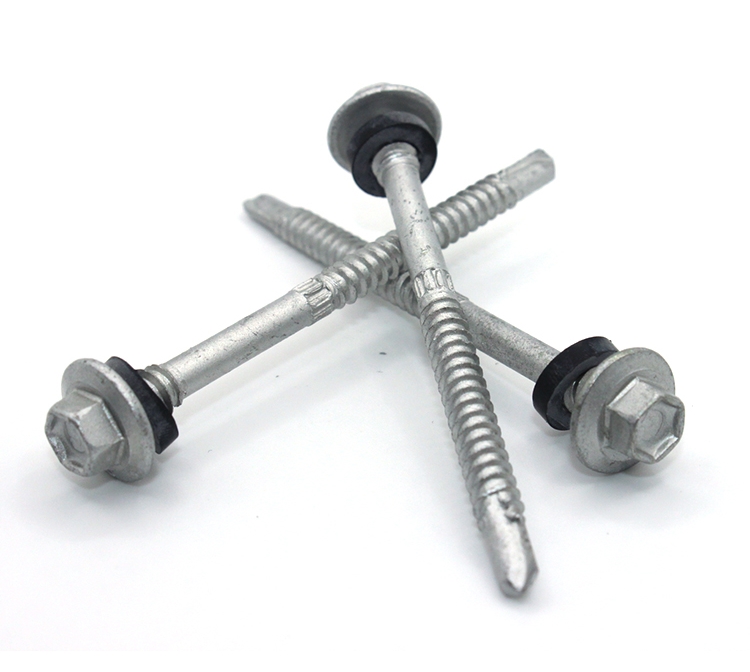 Metric Zinc-aluminum Coated Hex Flange Self Drilling Screws for OEM Customized Service