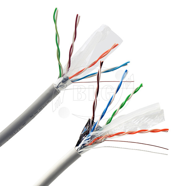 100% Copper Conductor FTP Cat6 Lan Cable 4 Pairs Low Resistance Data Transmission Cabling