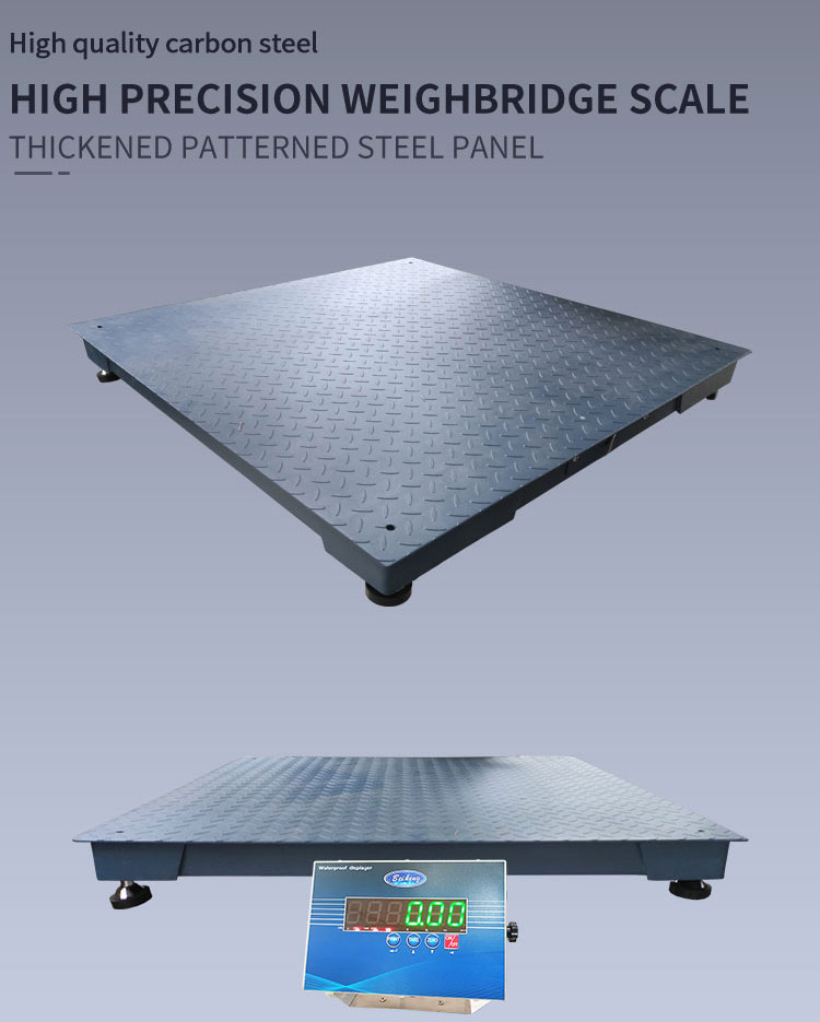 1t 2t 3t Digital Electronic Platform Weighing Floor Scale Weighbridge with Max Weight 1t/2t/3t and AC/DC Power Supply
