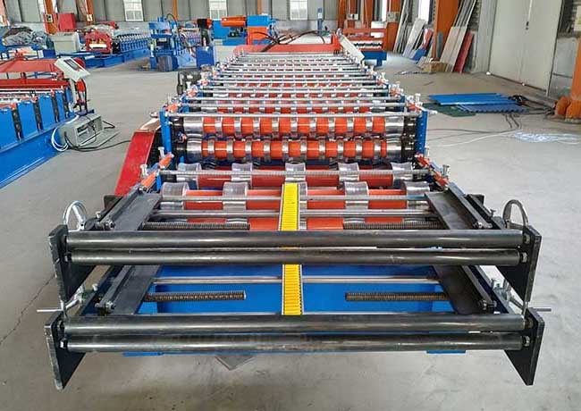 trapezoidal and corrugated roof Wall Sheet Double Layer Roll Forming Machine for metal roofing
