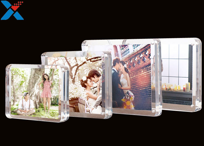 Clear Magnet Acrylic Photo Frame PMMA Certificate Pictures Table Frame