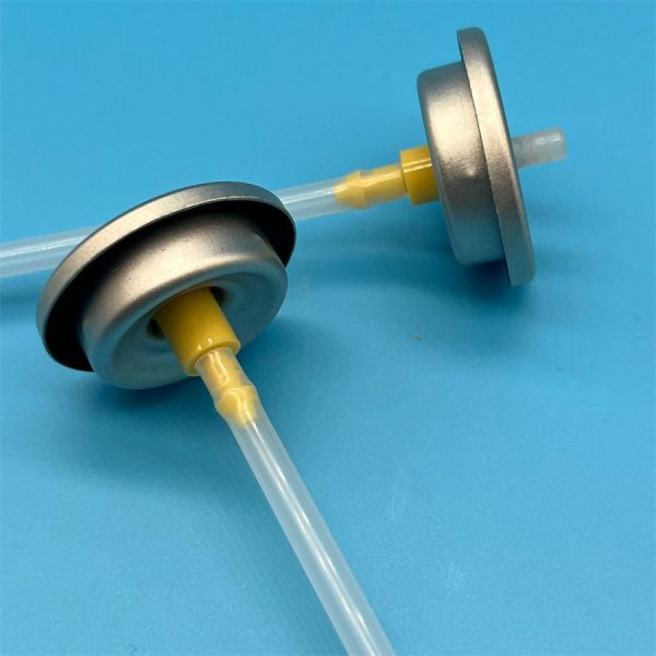 Dry shampoo spray valve packaging