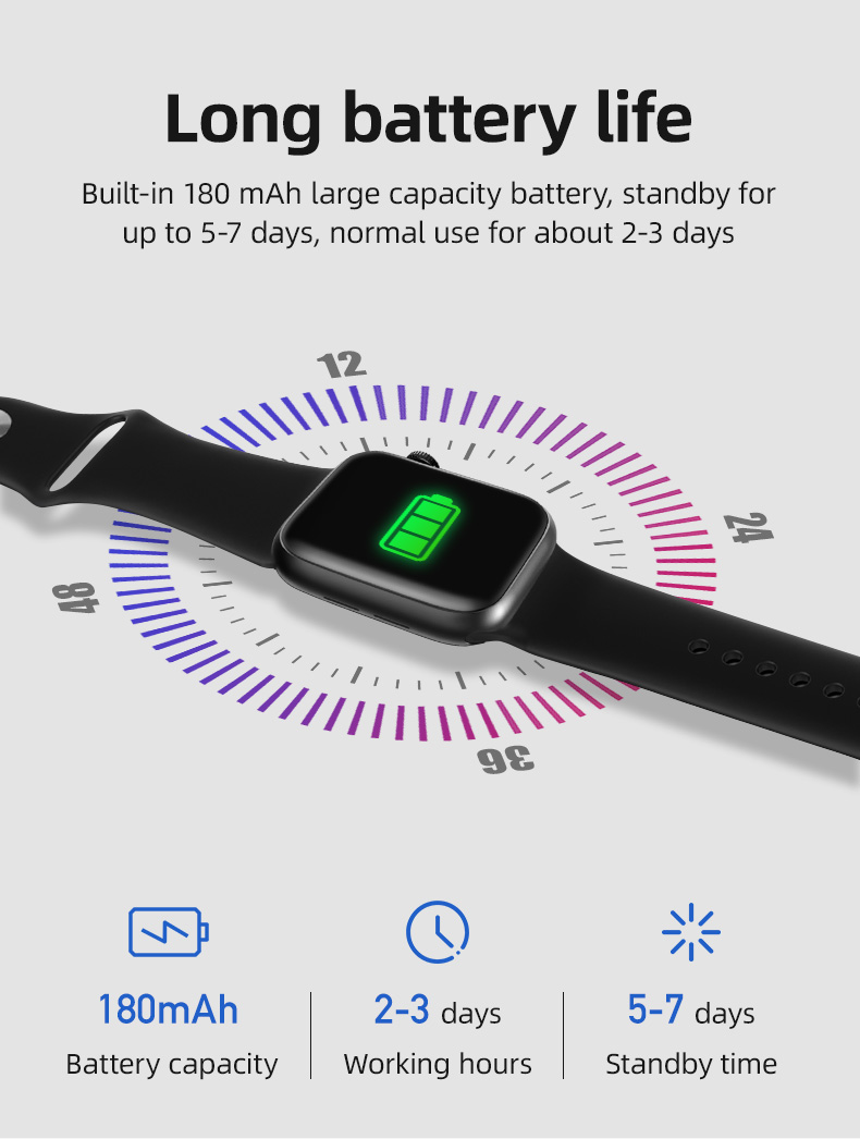 Android Square Shape Smartwatch 1.54inchBand Bracelet Band T500 Plus Strap